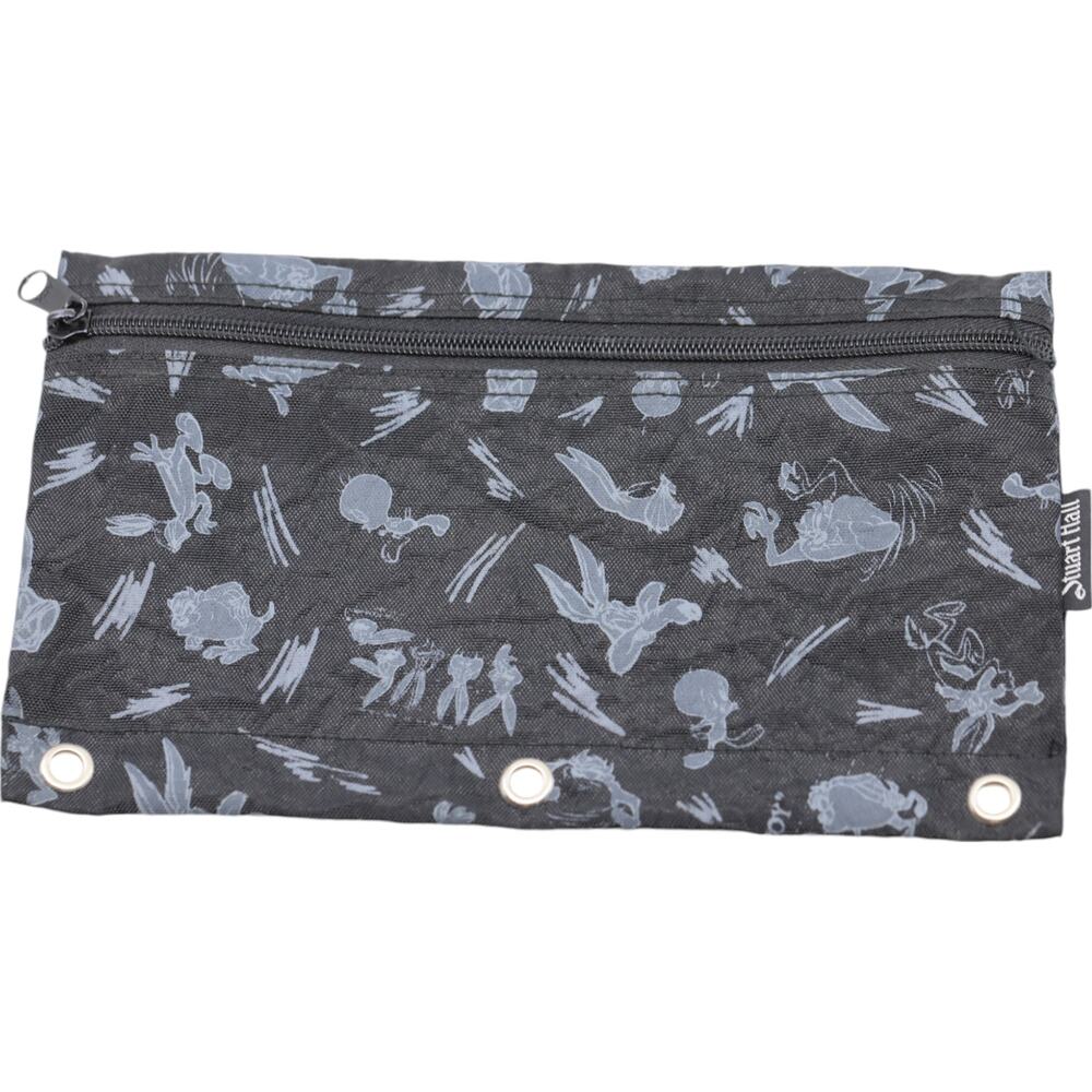Looney Tunes Blues Stuart Hall Warner Brothers Black Pencil Case 6"x10"
